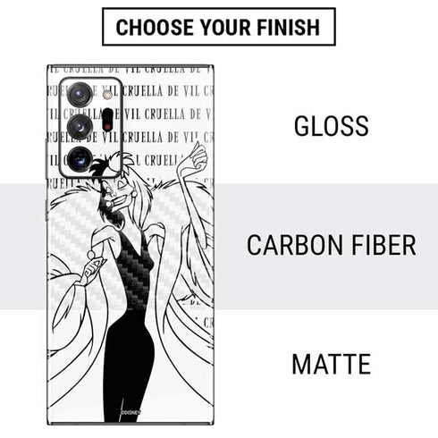 Disney Villains Cruella de Vil Black and White Galaxy Note20 Ultra 5G Skin