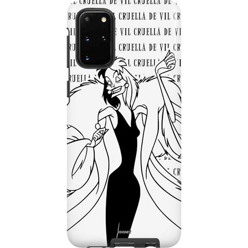 Disney Villains Cruella de Vil Black and White Galaxy S20 Plus Pro Case