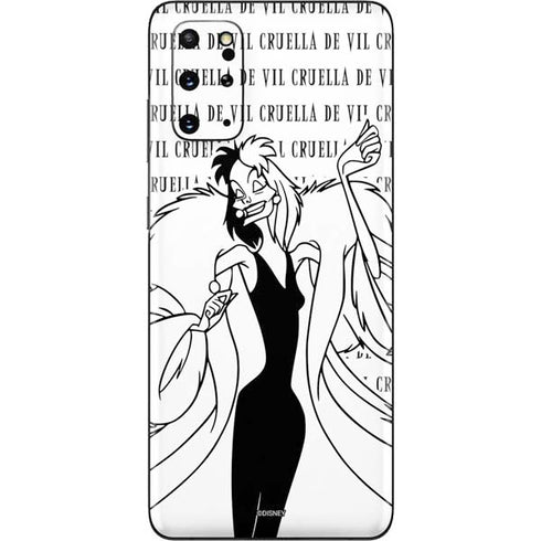 Disney Villains Cruella de Vil Black and White Galaxy S20 Plus Skin