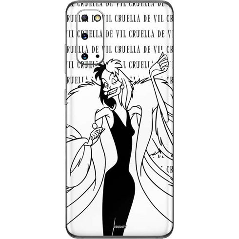 Disney Villains Cruella de Vil Black and White Galaxy S20 Skin