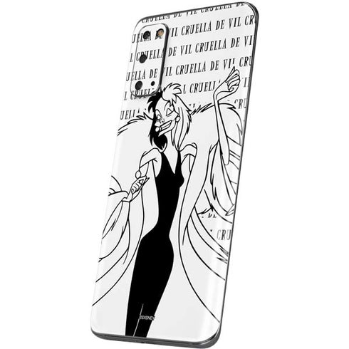 Disney Villains Cruella de Vil Black and White Galaxy S20 Skin