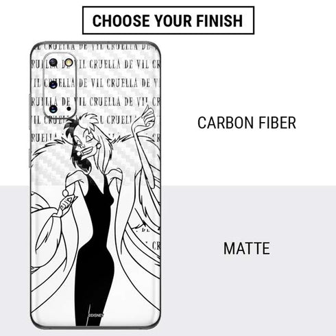 Disney Villains Cruella de Vil Black and White Galaxy S20 Skin