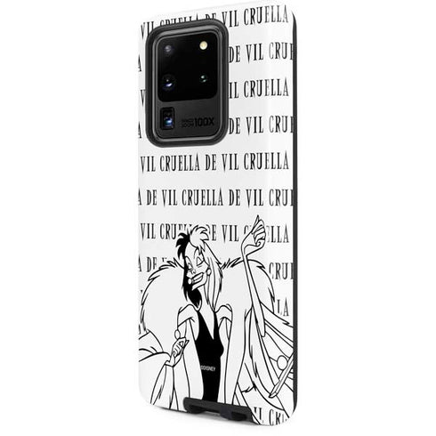 Disney Villains Cruella de Vil Black and White Galaxy S20 Ultra 5G Pro Case