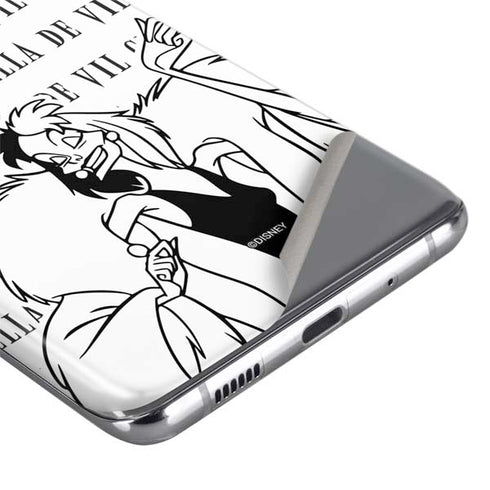 Disney Villains Cruella de Vil Black and White Galaxy S20 Ultra 5G Skin
