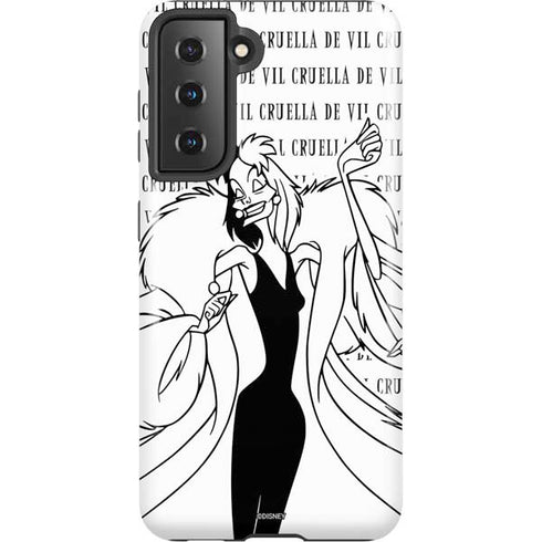 Disney Villains Cruella de Vil Black and White Galaxy S21 5G Pro Case