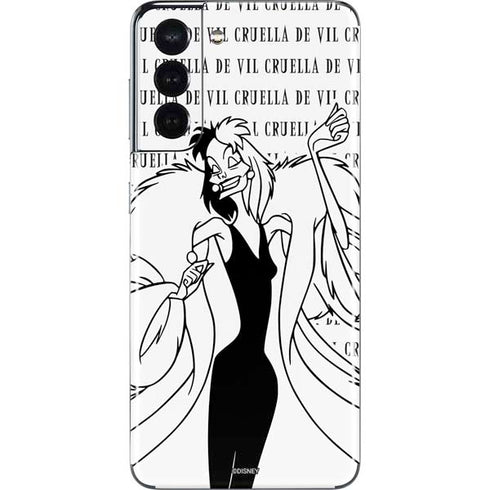 Disney Villains Cruella de Vil Black and White Galaxy S21 5G Skin