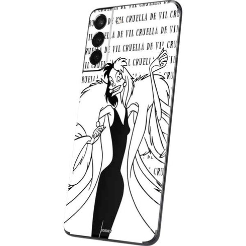 Disney Villains Cruella de Vil Black and White Galaxy S21 5G Skin