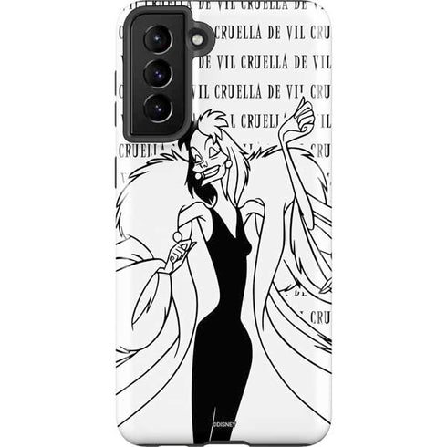Disney Villains Cruella de Vil Black and White Galaxy S21 Plus 5G Pro Case