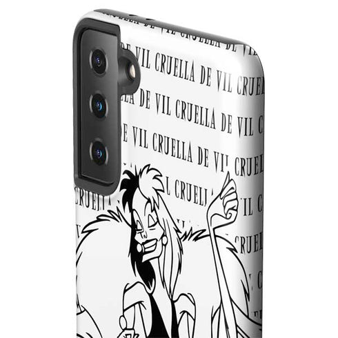 Disney Villains Cruella de Vil Black and White Galaxy S21 Plus 5G Pro Case