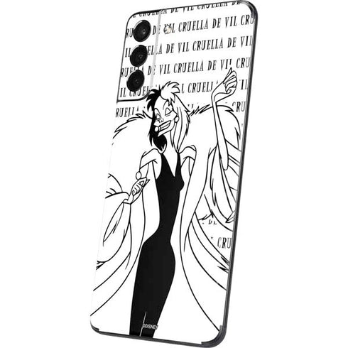 Disney Villains Cruella de Vil Black and White Galaxy S21 Plus 5G Skin