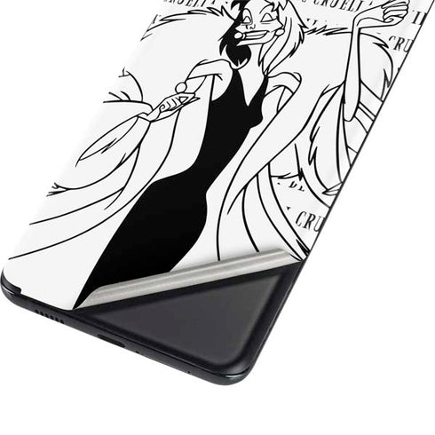 Disney Villains Cruella de Vil Black and White Galaxy S21 Plus 5G Skin