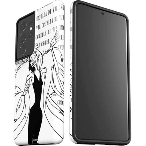Disney Villains Cruella de Vil Black and White Galaxy S21 Ultra 5G Pro Case