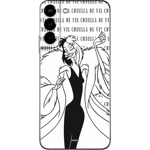 Disney Villains Cruella de Vil Black and White Galaxy S22 Plus Skin