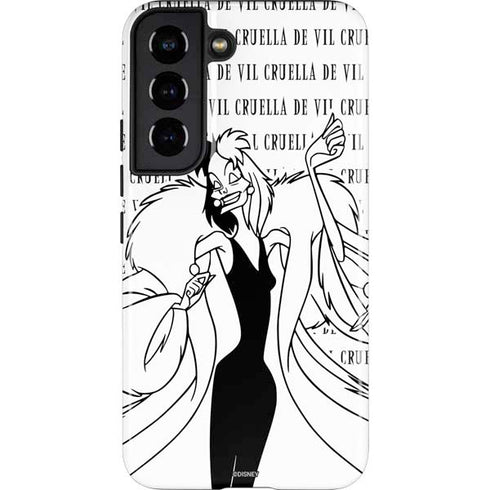 Disney Villains Cruella de Vil Black and White Galaxy S22 Pro Case
