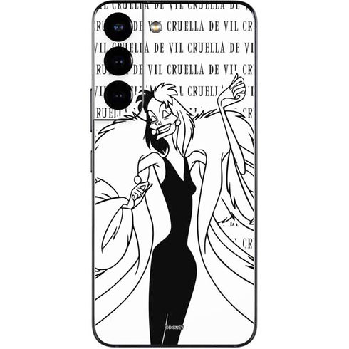 Disney Villains Cruella de Vil Black and White Galaxy S22 Skin