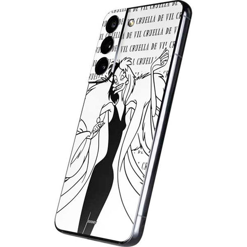 Disney Villains Cruella de Vil Black and White Galaxy S22 Skin