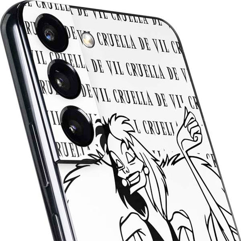 Disney Villains Cruella de Vil Black and White Galaxy S22 Skin