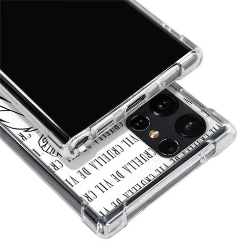 Disney Villains Cruella de Vil Black and White Galaxy S22 Ultra Clear Case