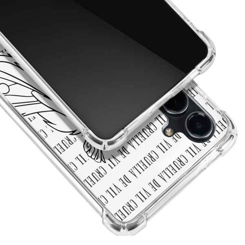 Disney Villains Cruella de Vil Black and White Galaxy S23 FE Clear Case