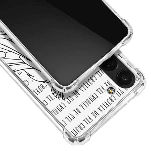 Disney Villains Cruella de Vil Black and White Galaxy S23 Plus Clear Case