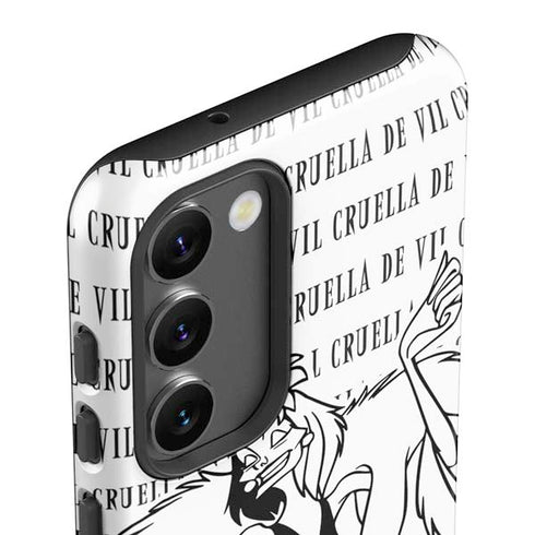 Disney Villains Cruella de Vil Black and White Galaxy S23 Plus Pro Case