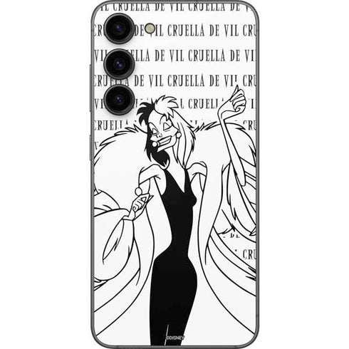 Disney Villains Cruella de Vil Black and White Galaxy S23 Plus Skin