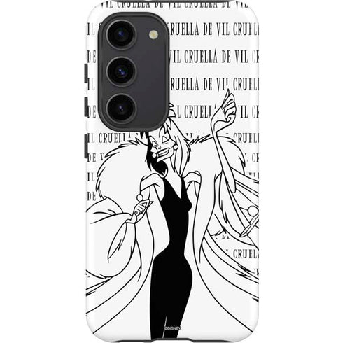 Disney Villains Cruella de Vil Black and White Galaxy S23 Pro Case