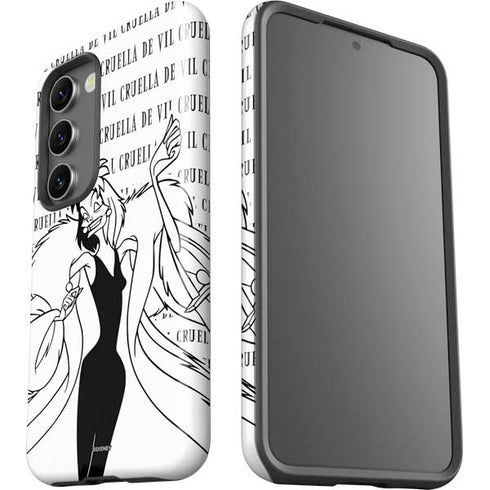 Disney Villains Cruella de Vil Black and White Galaxy S23 Pro Case