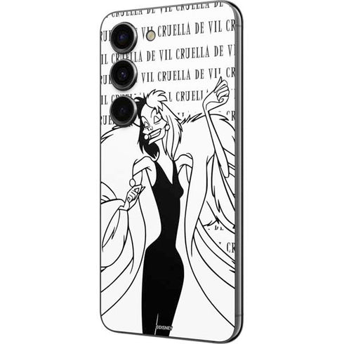 Disney Villains Cruella de Vil Black and White Galaxy S23 Skin