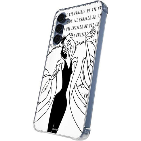 Disney Villains Cruella de Vil Black and White Galaxy S24 Clear Case