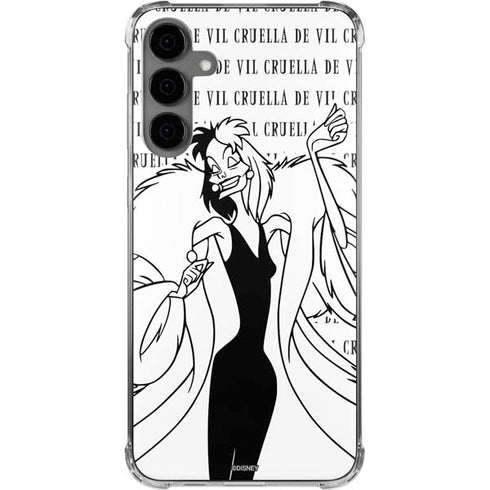 Disney Villains Cruella de Vil Black and White Galaxy S24 Plus Clear Case