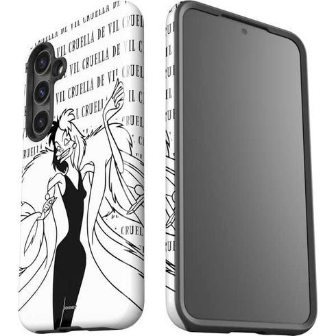 Disney Villains Cruella de Vil Black and White Galaxy S24 Plus Impact Case