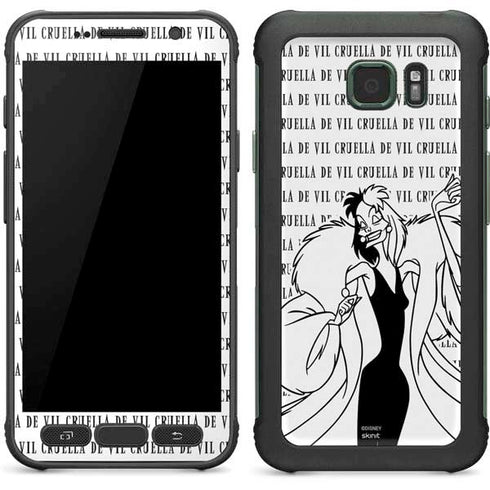 Disney Villains Cruella de Vil Black and White Galaxy S7 Active Skin