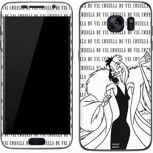 Disney Villains Cruella de Vil Black and White Galaxy S7 Skin