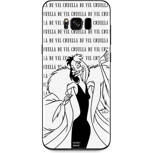 Disney Villains Cruella de Vil Black and White Galaxy S8 Plus Skin