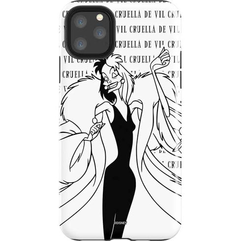 Disney Villains Cruella de Vil Black and White iPhone 11 Pro Max Impact Case