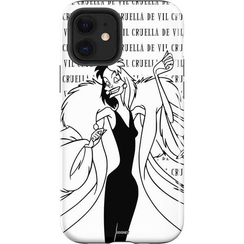Disney Villains Cruella de Vil Black and White iPhone 12 Impact Case