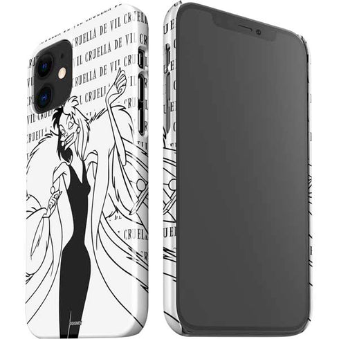 Disney Villains Cruella de Vil Black and White iPhone 12 Mini Lite Case