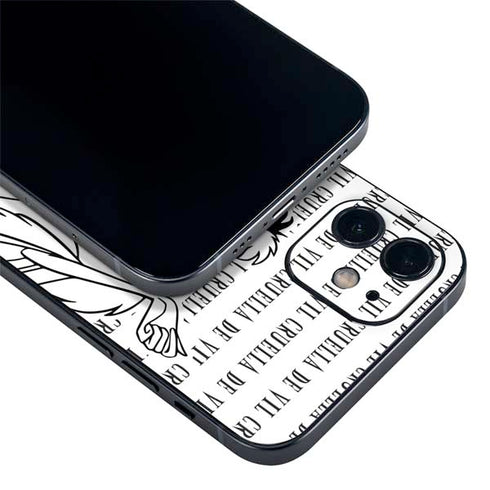 Disney Villains Cruella de Vil Black and White iPhone 12 Mini Skin