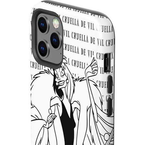 Disney Villains Cruella de Vil Black and White iPhone 12 Pro Impact Case