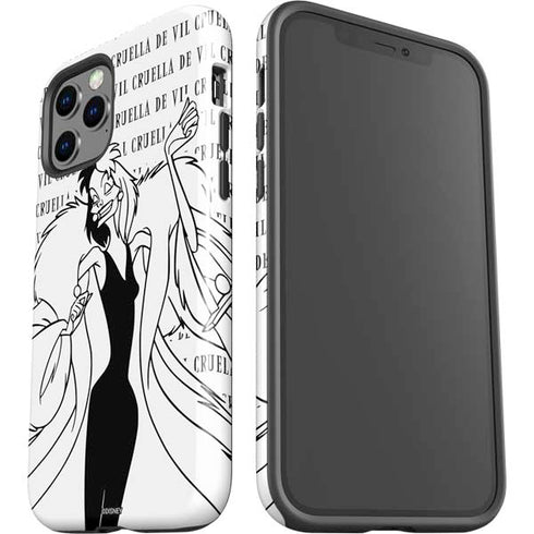 Disney Villains Cruella de Vil Black and White iPhone 12 Pro Max Impact Case