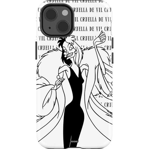 Disney Villains Cruella de Vil Black and White iPhone 13 Impact Case