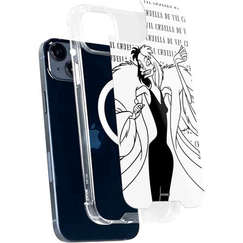 Disney Villains Cruella de Vil Black and White iPhone 14 Plus MagSafe Case