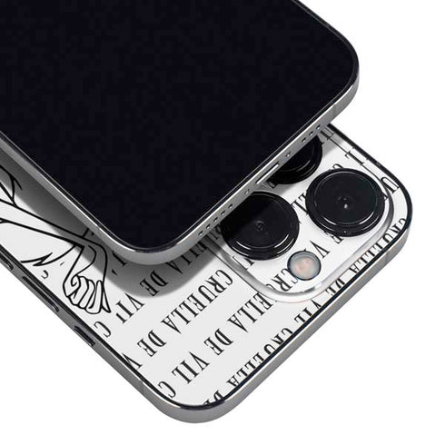 Disney Villains Cruella de Vil Black and White iPhone 14 Pro Max Skin