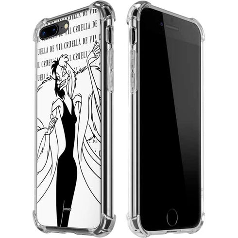 Disney Villains Cruella de Vil Black and White iPhone 7/8 Plus Clear Case