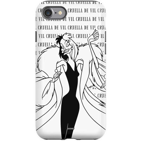 Disney Villains Cruella de Vil Black and White iPhone SE (2nd & 3rd Gen) Pro Case