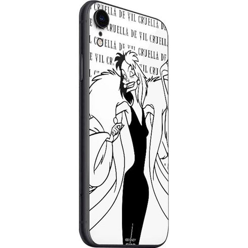 Disney Villains Cruella de Vil Black and White iPhone SE (2nd & 3rd Gen) Skin