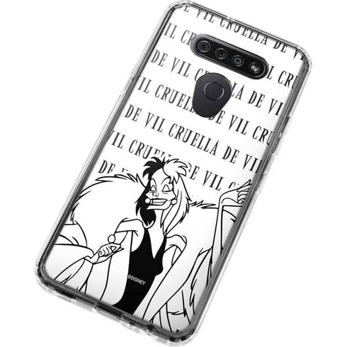 Disney Villains Cruella de Vil Black and White LG K51/Q51 Clear Case