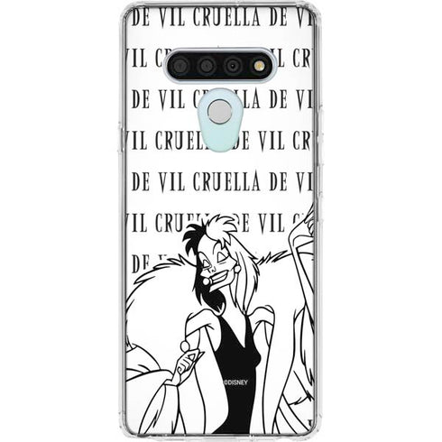 Disney Villains Cruella de Vil Black and White LG Stylo 6 Clear Case