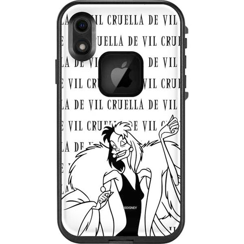Disney Villains Cruella de Vil Black and White LifeProof Fre iPhone Skin